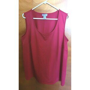 Catherines Tank Top Red Shimmer Stretch Size 1X 18 / 20 W